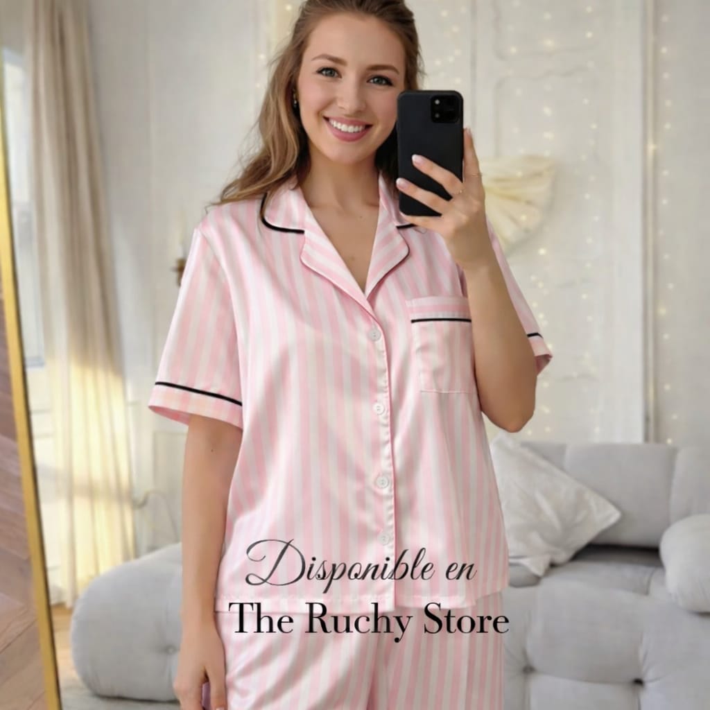 Pijama Rosé Stripe