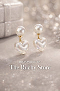 Aretes Perla Corazón Lumière