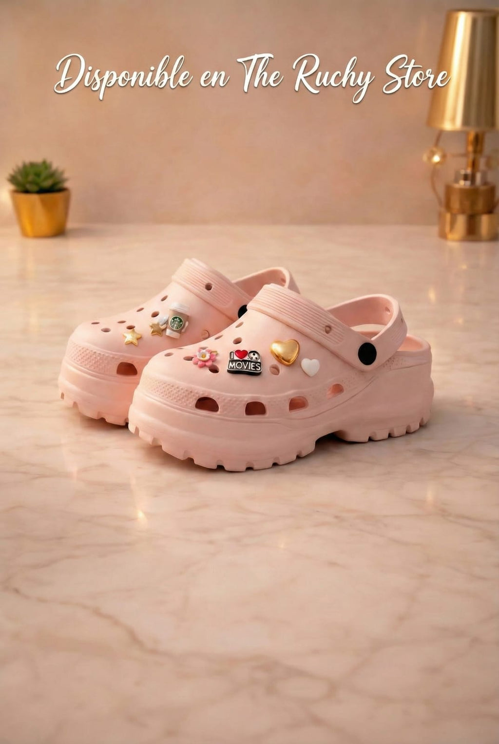 TRS Pink Charm Clogs